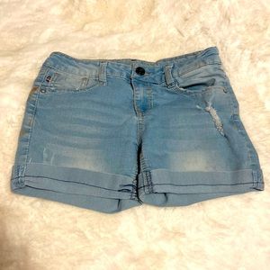 Girls Denim Shorts with sequin butterflies